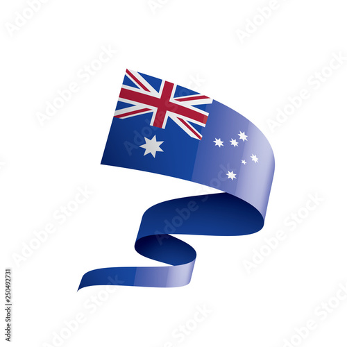 Australia flag, vector illustration on a white background.