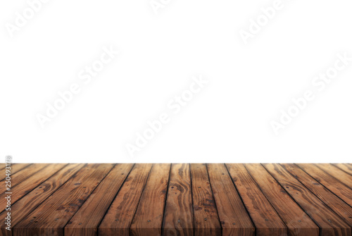 Worn wooden table for advertising and presentation of your goods  wooden table on white background 