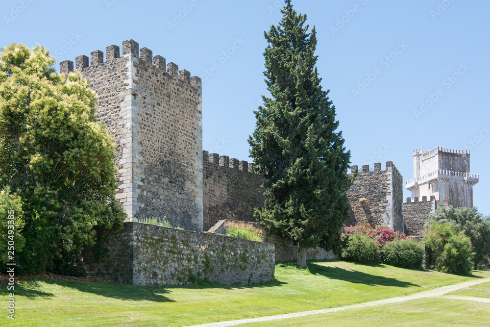Old defensive castle tower in Beja, Portugal