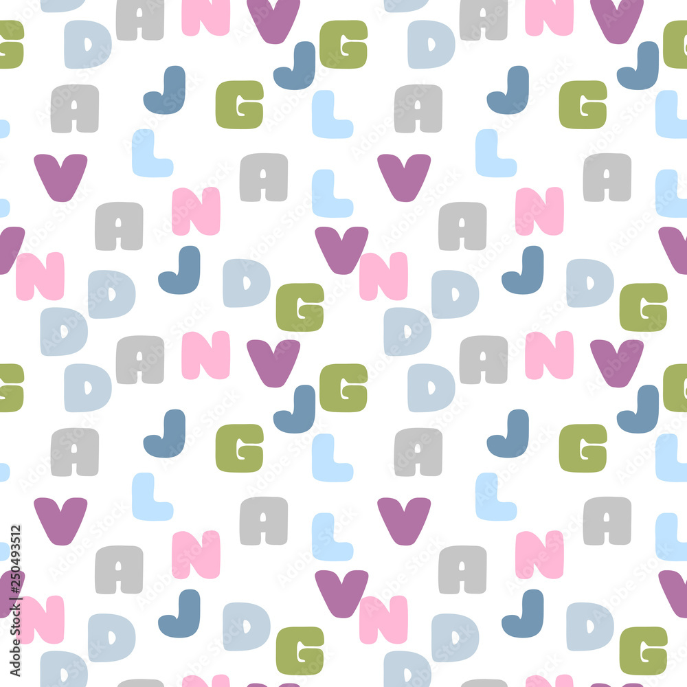 Alphabet seamless pattern.School pattern for children.Background for kids.Can be used for wallpaper,fabric, web page background, surface textures. Alphabet seamless pattern.School pattern for children.Background for kids.Can be used for wallpaper,fabric, web page background, surface textures.