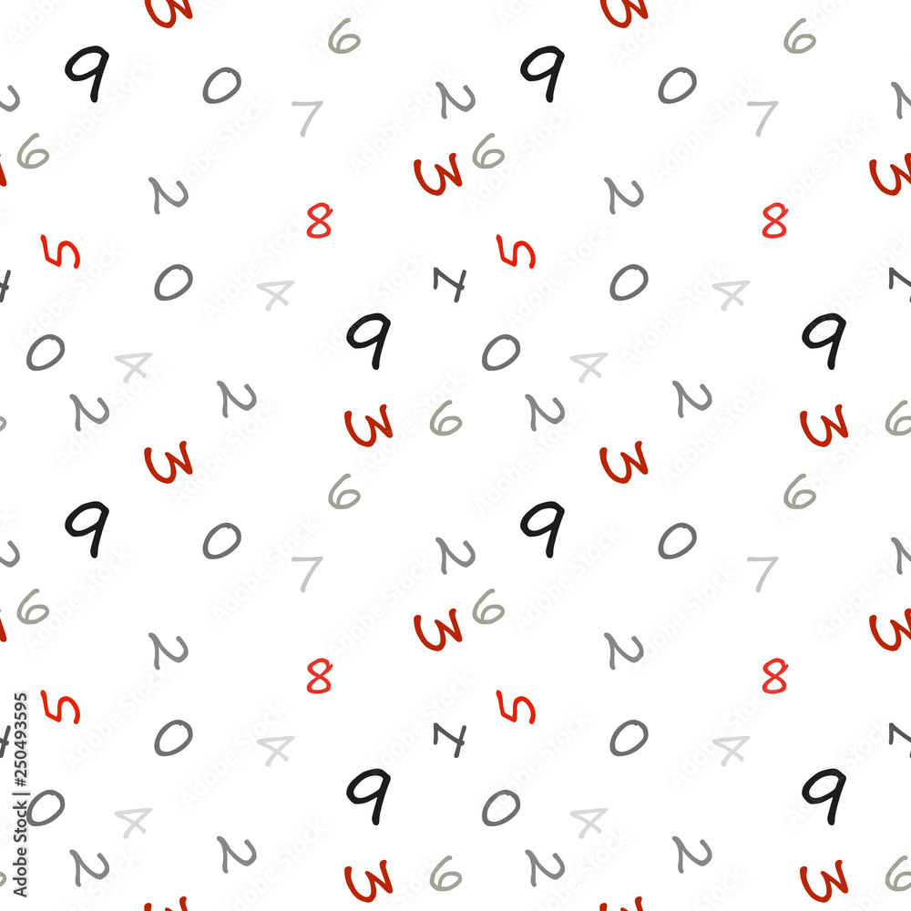Mathematics background - different numbers in random pattern. School pattern for children.Background for kids. Seamless abstract vector pattern Mathematics background - different numbers in random pattern. School pattern for children.Background for kids. Seamless abstract vector pattern