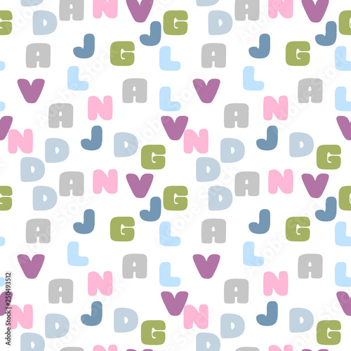 Alphabet seamless pattern.School pattern for children.Background for kids.Can be used for wallpaper,fabric, web page background, surface textures.