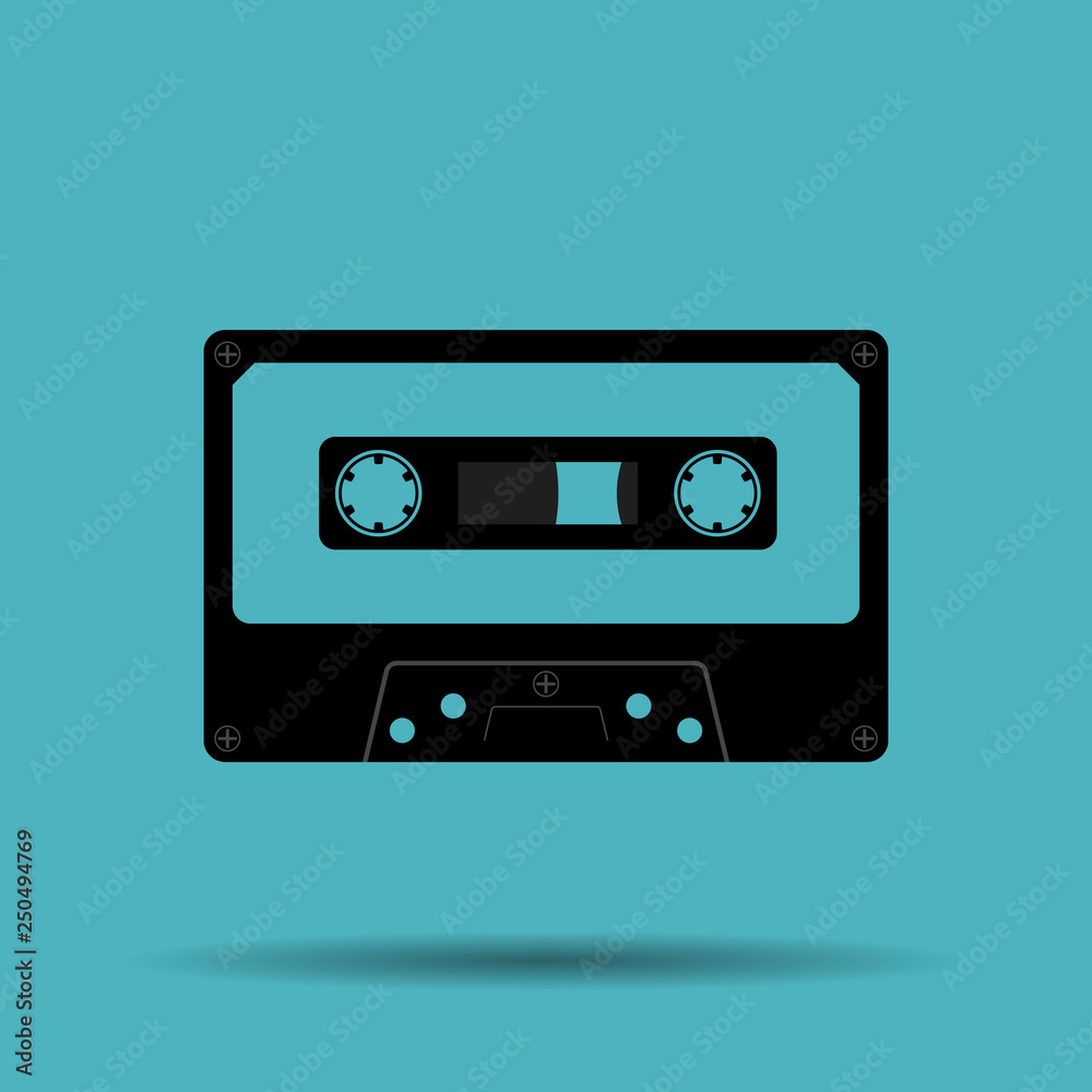 Plastic audio compact cassette tape