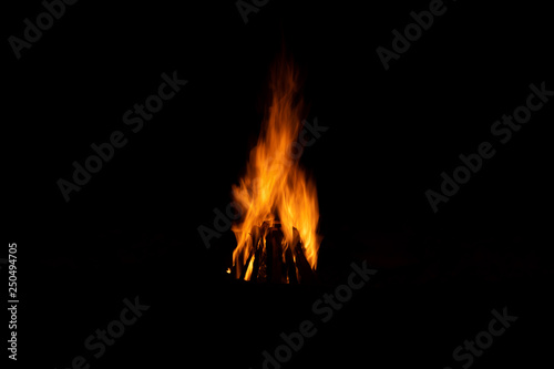 Burning Flames of a Campfire