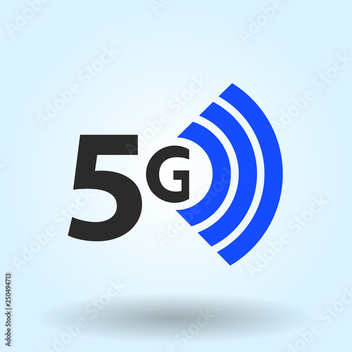 5G Vector Icon. 5th Generation Wireless Internet Network Connection Information Technology Illustration.