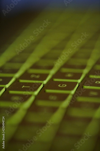 keyboard, green black