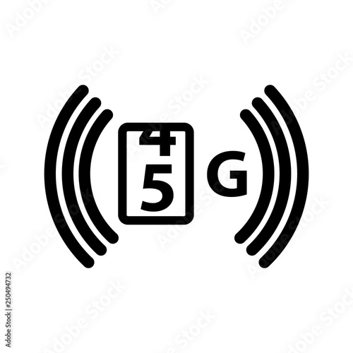 5G Vector Icon. 5th Generation Wireless Internet Network Connection Information Technology Illustration.