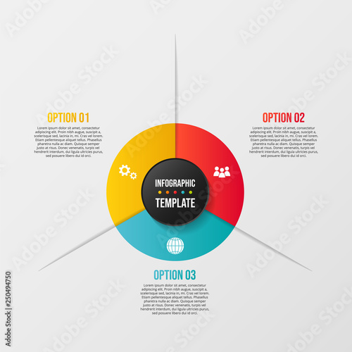 Business infograph with icons - concept of template. Vector