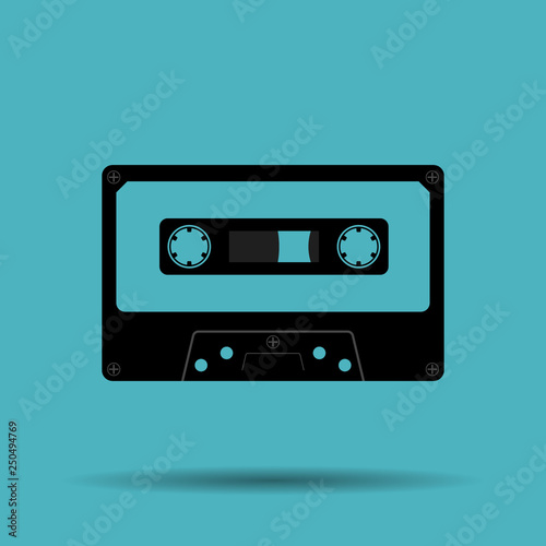 Plastic audio compact cassette tape