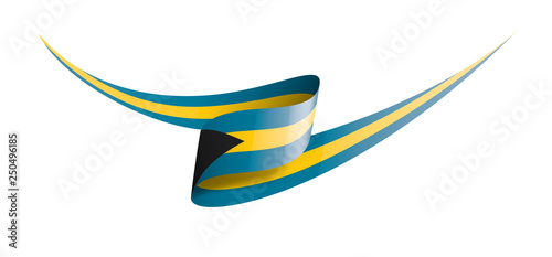 Bahamas flag, vector illustration on a white background