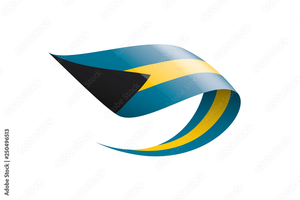 Bahamas flag, vector illustration on a white background