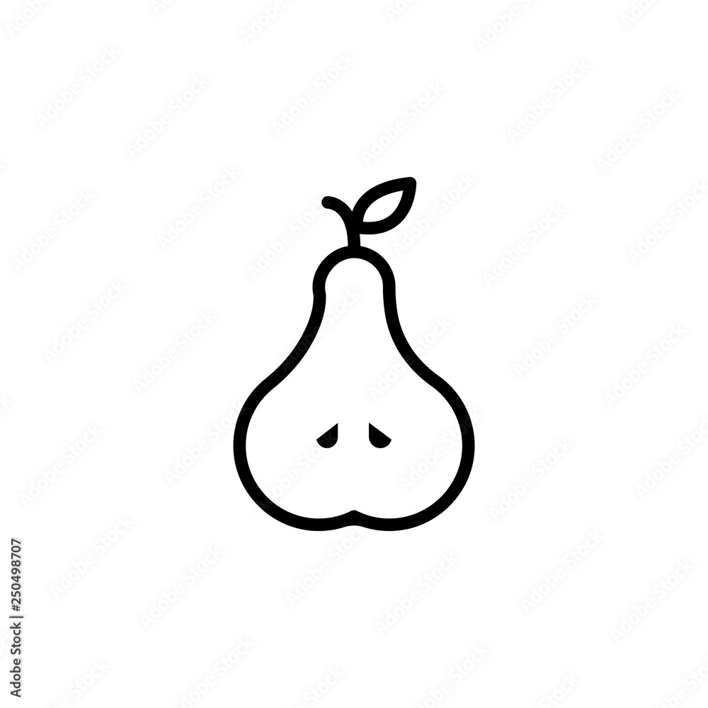 Pear icon vector. Pear vector design. sign design. flat style. Vector EPS 10 Pear icon vector. Pear vector design. sign design. flat style. Vector EPS 10