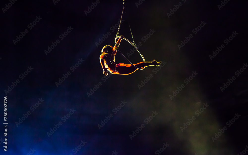 Fotografie air circus performances in the circus