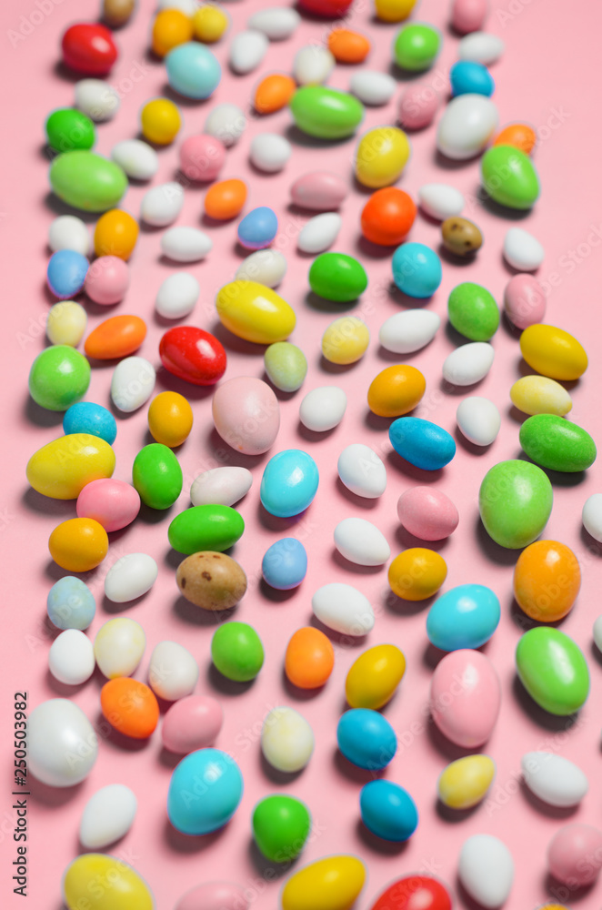 Chocolate Eggs on Bright Background, Sweet Easter Treat Chocolate Eggs on Bright Background, Sweet Easter Treat