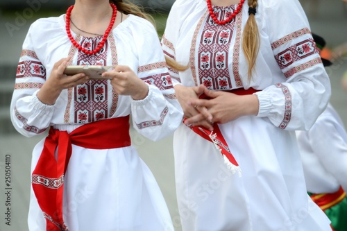 Girls in Ukrainian national dresses