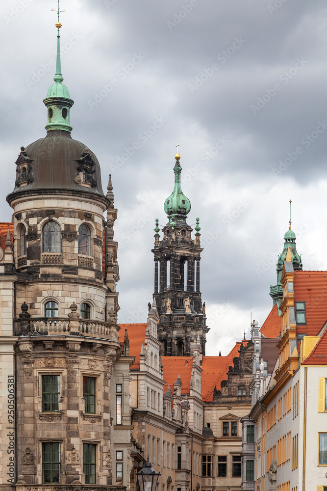 Altstadt von Dresden mit Schlosskirche, Deutschland Altstadt von Dresden mit Schlosskirche, Deutschland