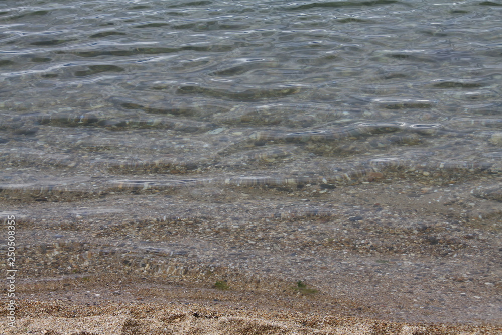 water on the beach