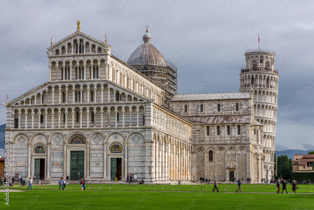 Pisa Leaning Tower and Cathedral Duomo in Italy