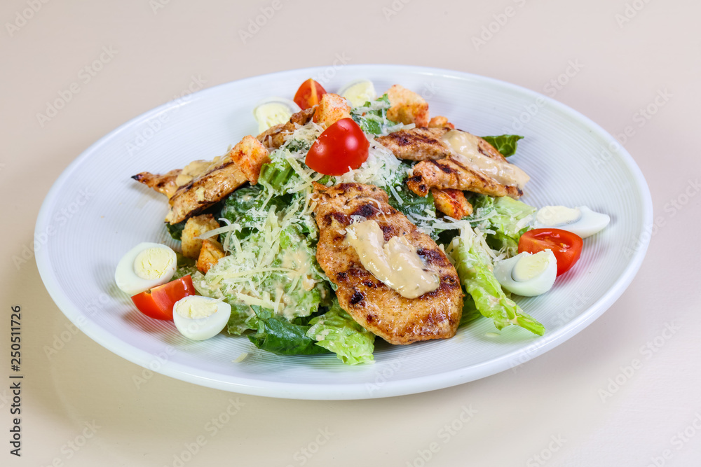 Caesar salad with chicken