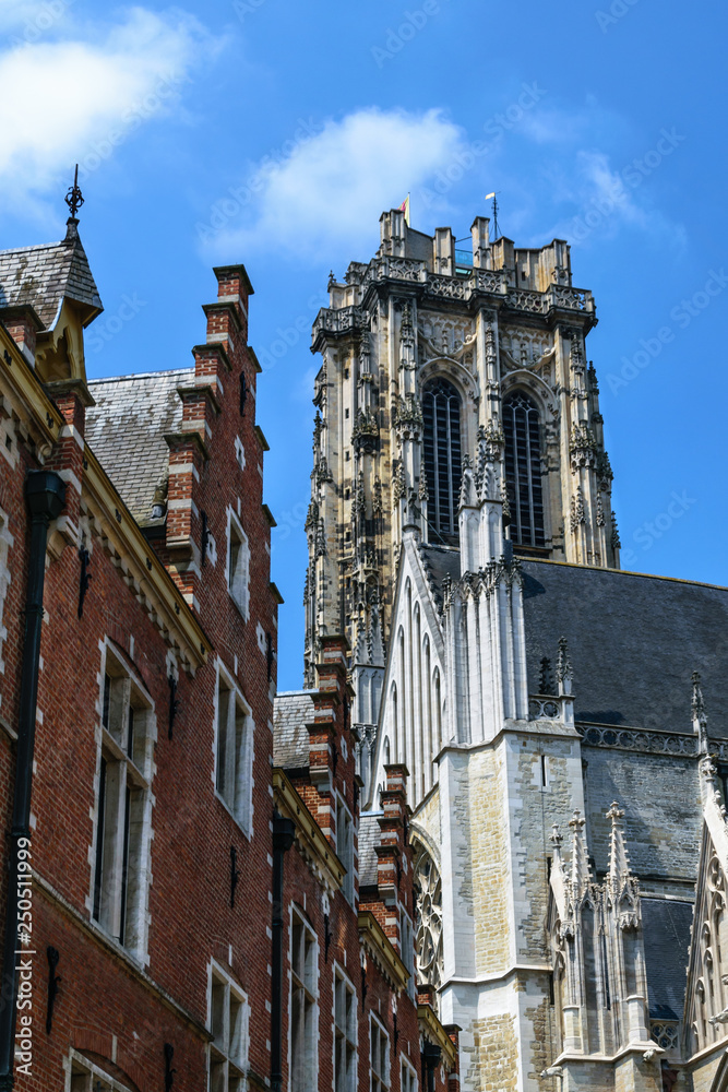 Fototapeta premium Bell tower of Sint-Romboutskathedraal