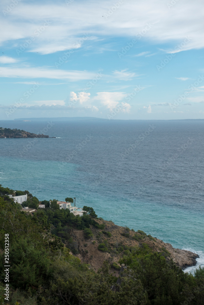 The coast of Ibiza one day with very bad sea