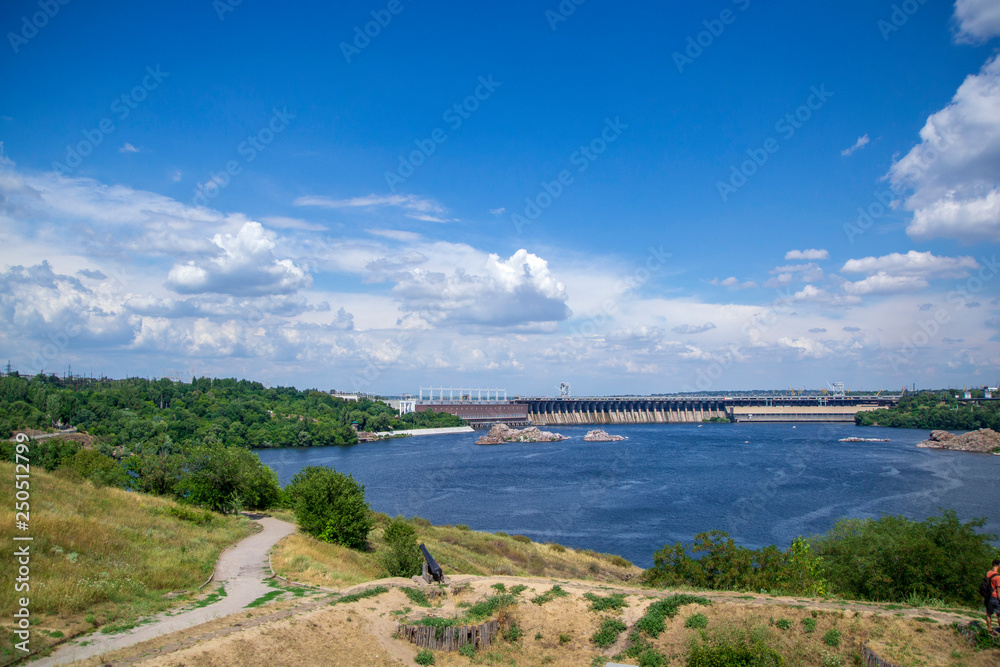 Ukraine view on Dnipro river
