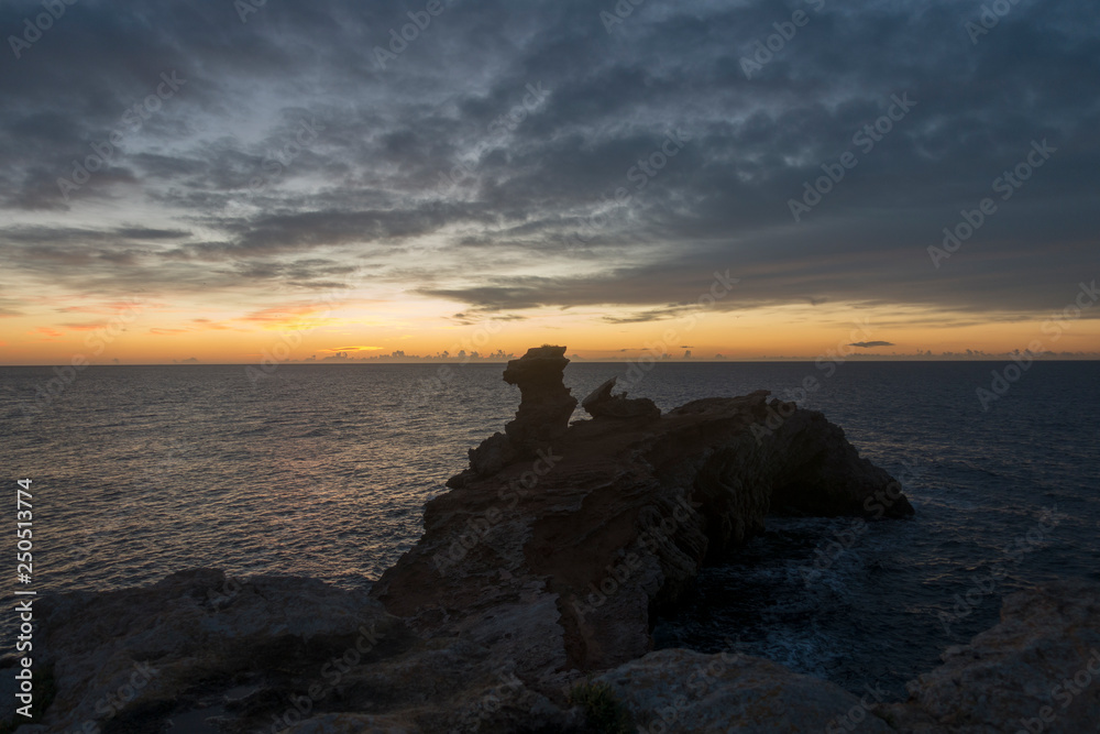 Cape Martinet on the island of Ibiza at dawn
