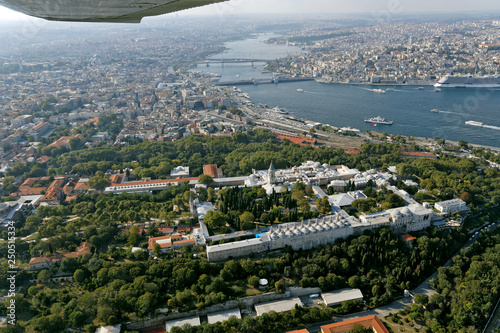 aerial view of topkapi palace istanbul turkey photo