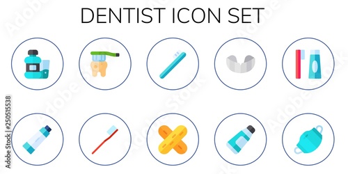 dentist icon set