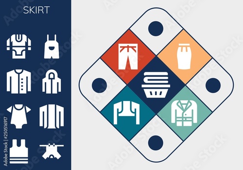 skirt icon set