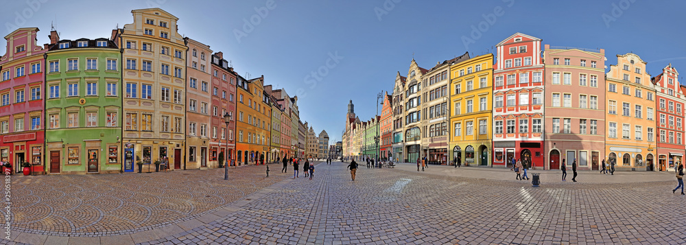 Fototapeta premium Old Market Square in Wroclaw, Poland