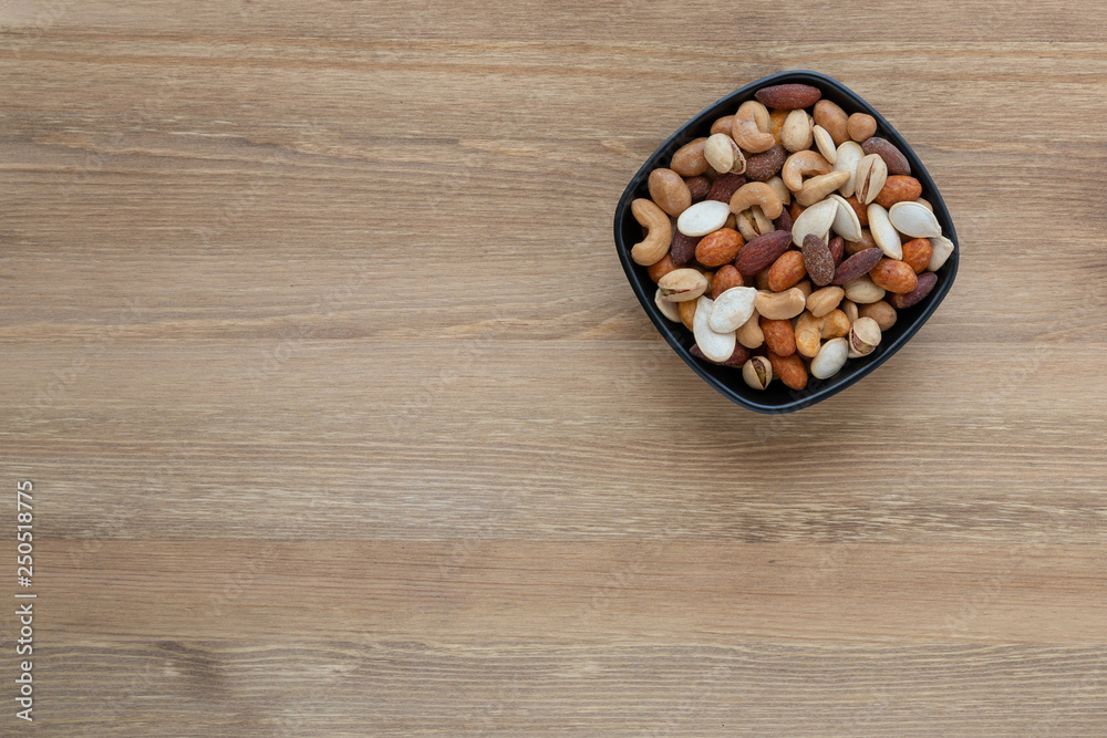 mixed nuts in a bowl