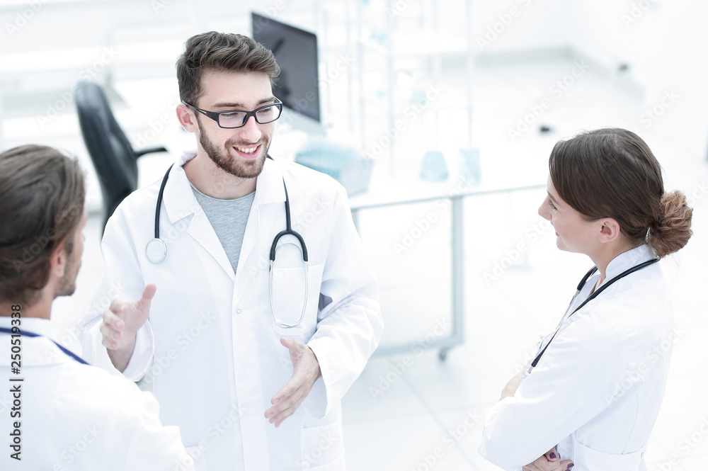 Group of doctors talking Group of doctors talking