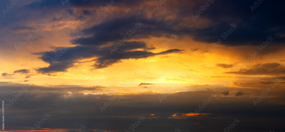 sunset sky panorama