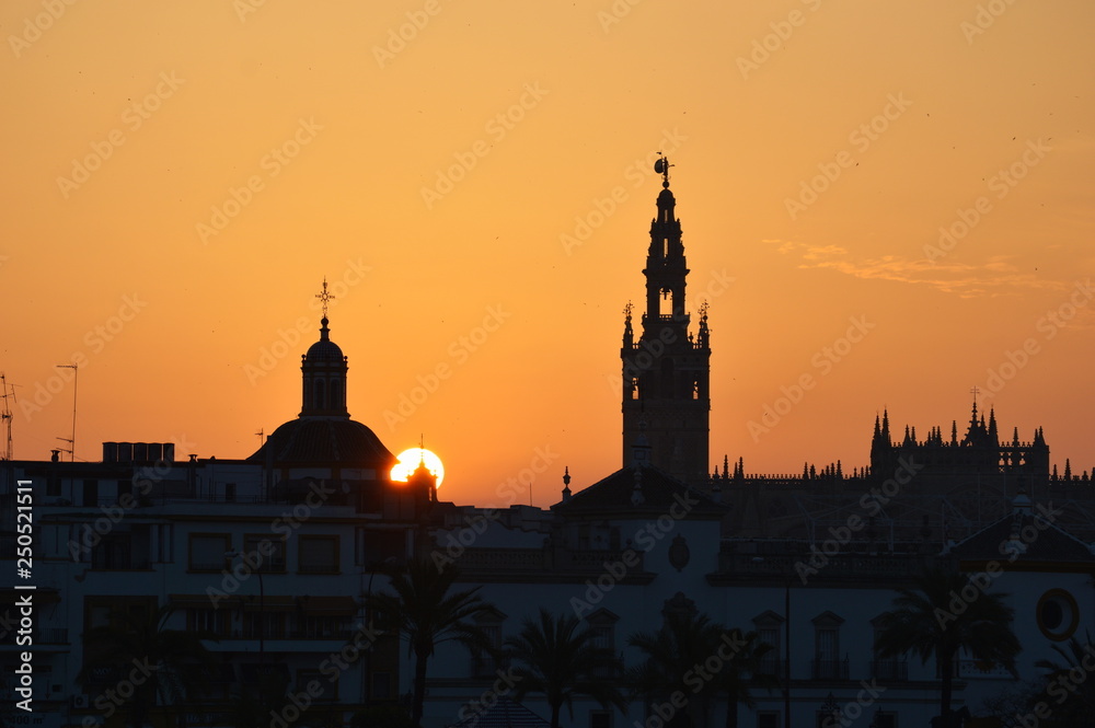 Sunrise in Seville, Spain