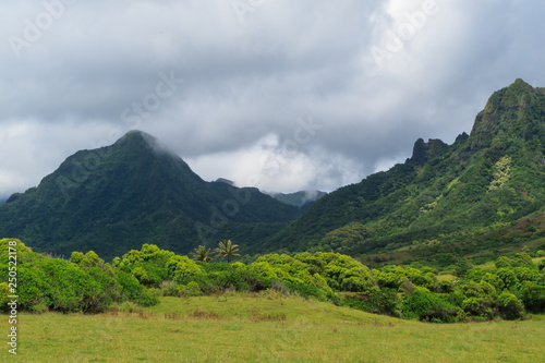 The beautiful Waimea Valley on North Shore, Oahu, Hawaii