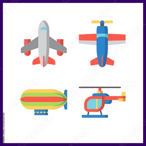 4 aviation icon. Vector illustration aviation set. airplane and plane icons for aviation works