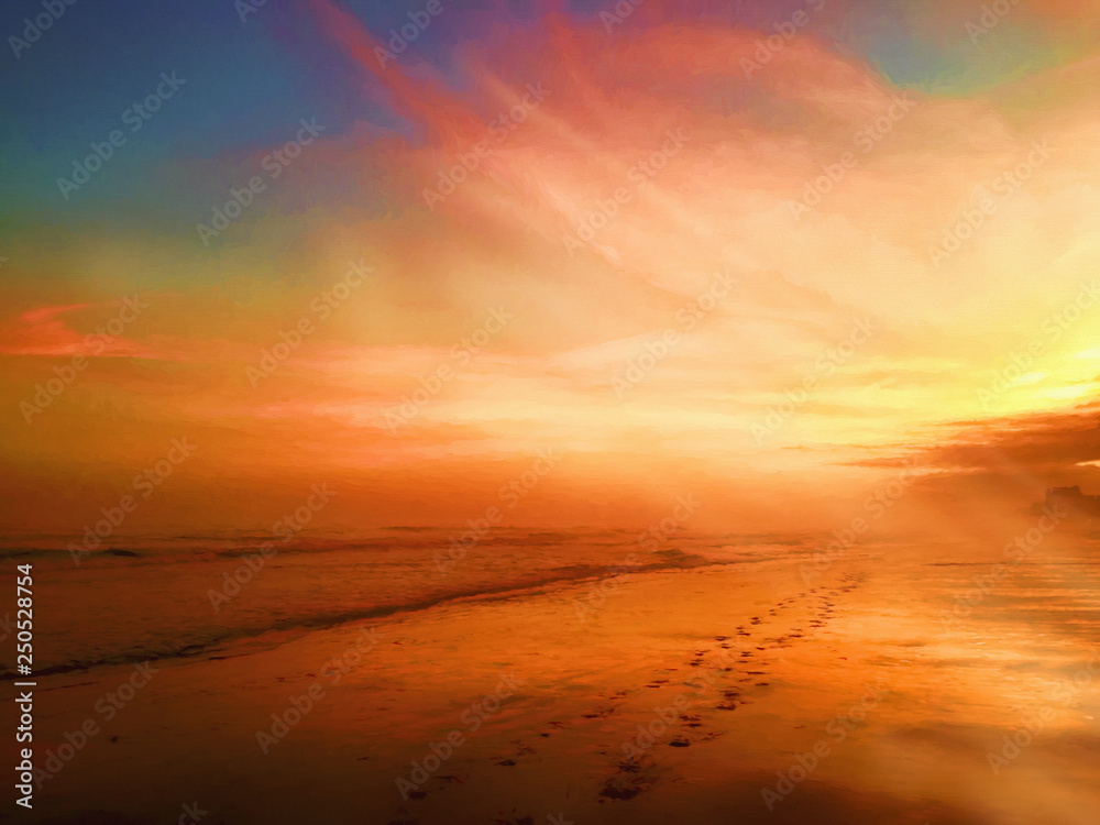 Sunset in Myrtle Beach South Carolina Digital Art