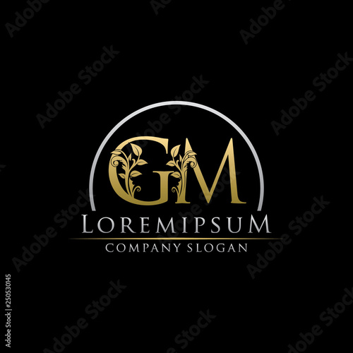 Golden Classy GM Letter Logo