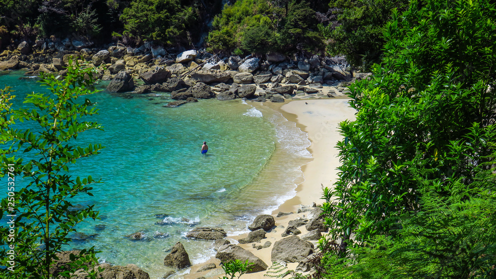 Exploring Abel Tasman National Park on the South Island in New-Zealand Exploring Abel Tasman National Park on the South Island in New-Zealand
