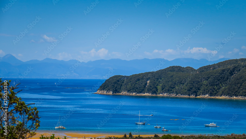 Exploring Abel Tasman National Park on the South Island in New-Zealand
