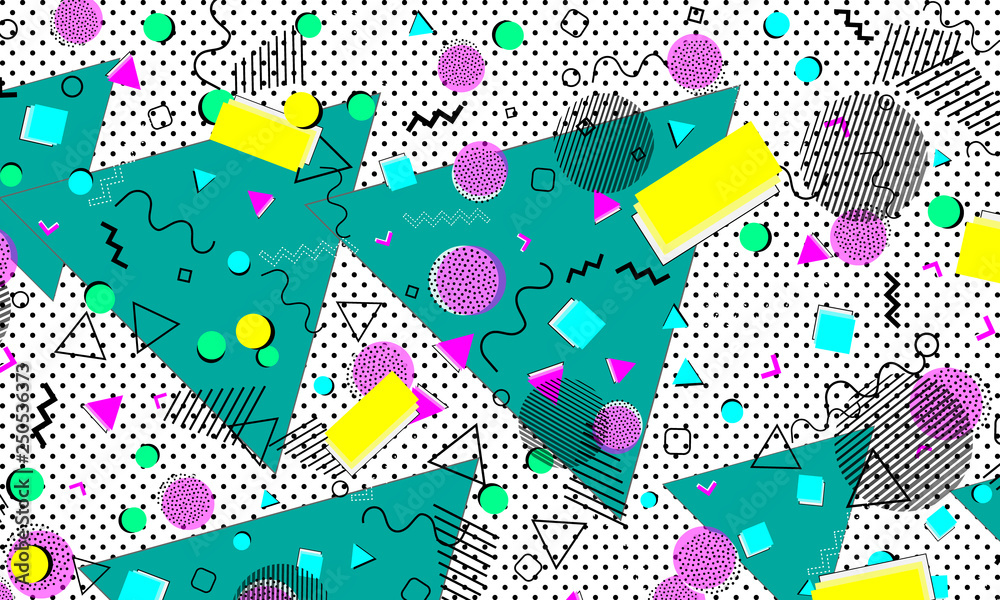 Pop art color background. Memphis pattern Pop art color background. Memphis pattern