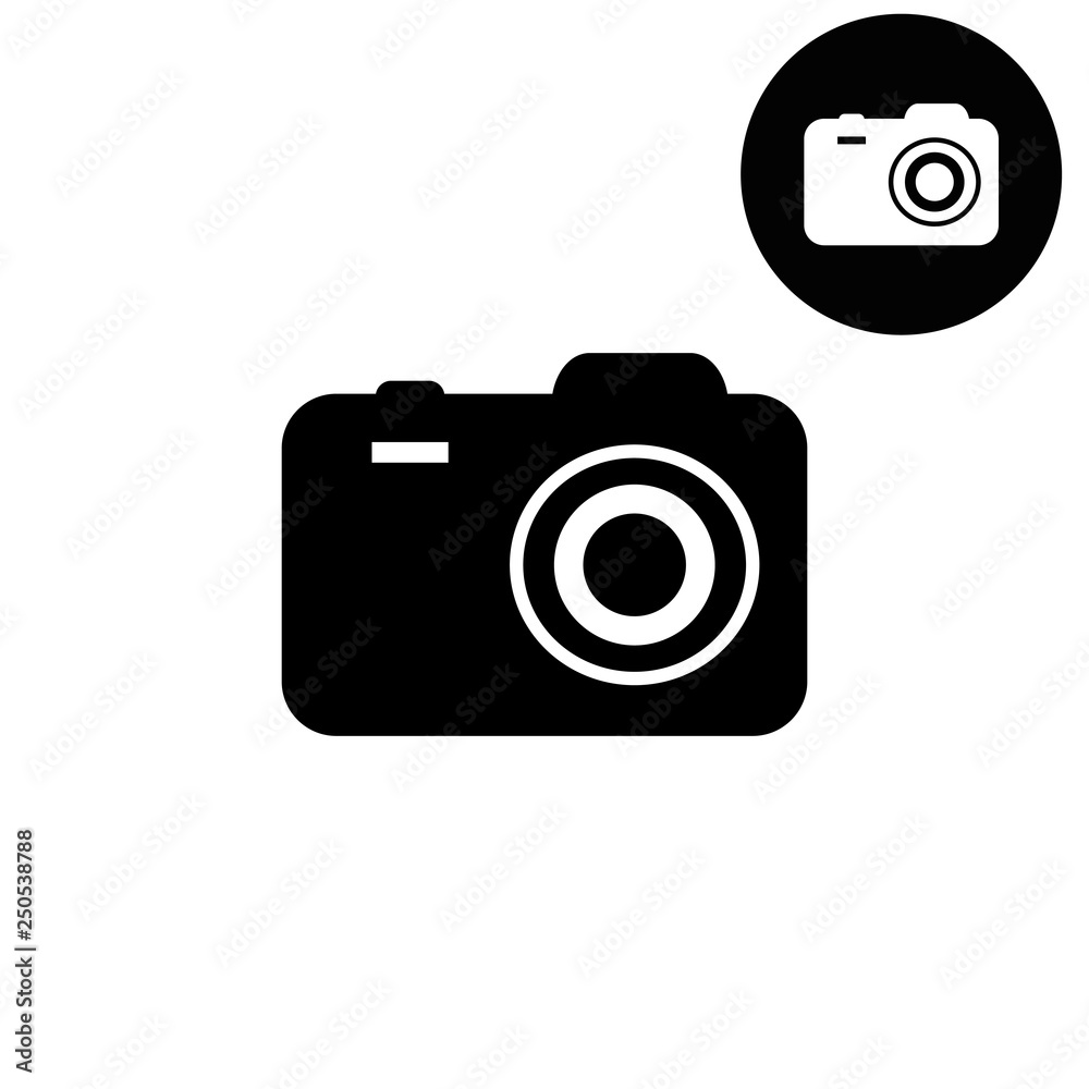 camera - white vector icon camera - white vector icon