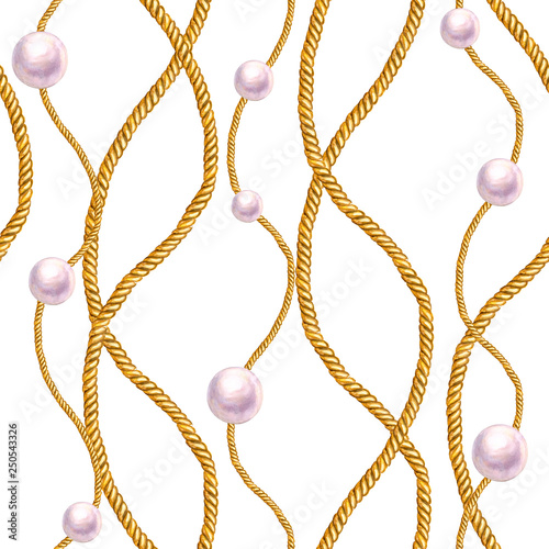 Golden chain glamour seamle...