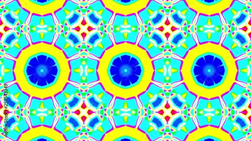 Colorful fast kaleidoscope square grid psychedelic VJ Motion Background Loop 4