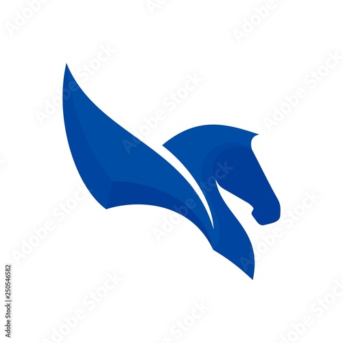 horse wing vector logo. pegasus.
