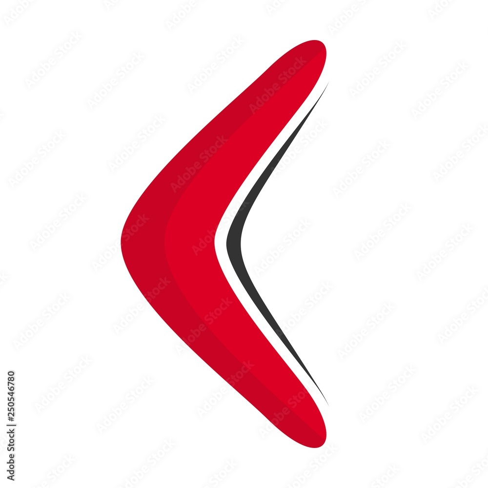 red boomerang vector logo Stock Vector | Adobe Stock