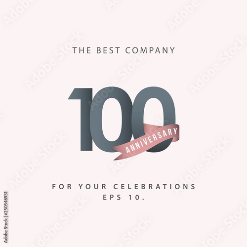 100 Year Anniversary Celebration Vector Template Design Illustration