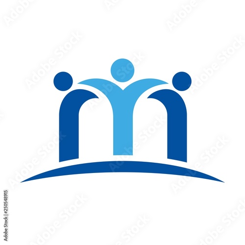 m swoosh person vector logo