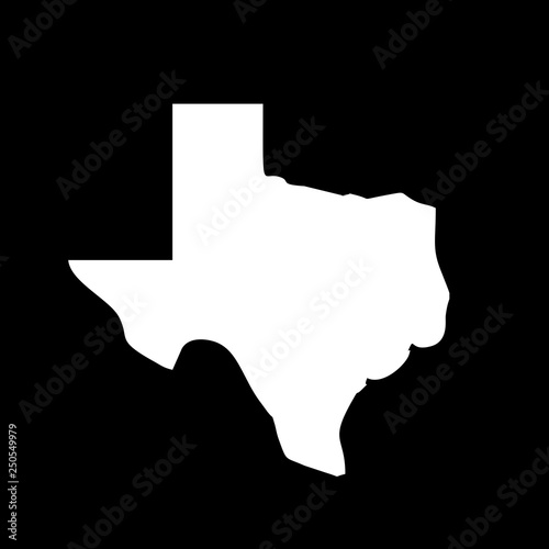 Texas map vector. Logo and icon symbol.